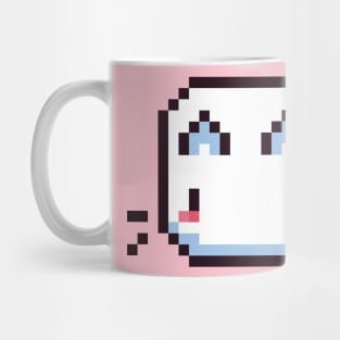 White Pixel Cat - Kawaii Retro Pixel Art Mug